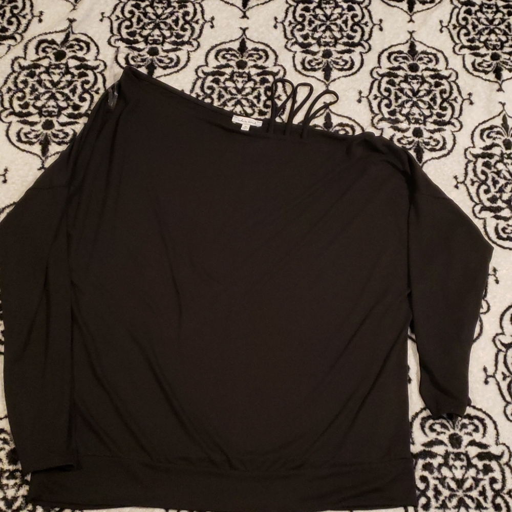 Off Shoulder Black Top